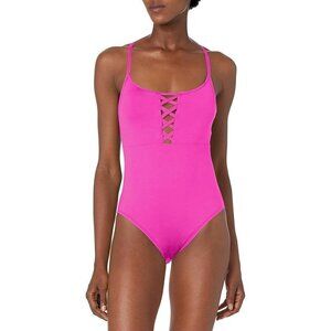 EUC La Blanca Women's Standard Island Goddess Strappy Convertible One Piece Swim